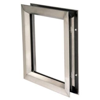 NGP (National Guard) L-CVFM-SS Stainless Steel Vision Lite Frame for 3/16″, 1/4″ or 5/16″ Glass, 1-3/4″ Thick Door