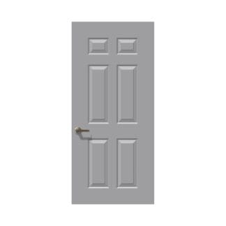 6-Panel Embossed Hollow Metal Door