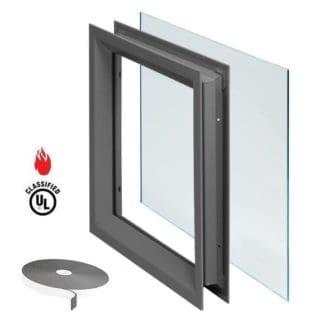 NGP (National Guard) L-FRA100 Lite Kit Pack with 3/16″ Clear PYRAN® Platinum F, 90 to 180 Minute Fire-Rated Safety Glass