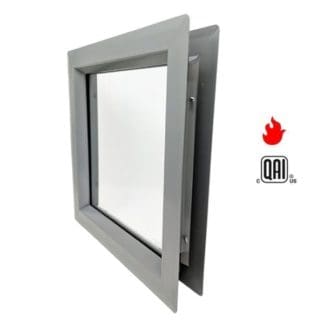 Air Louvers VSL Slimline Vision Lite Kit PAK with 1/4″ Clear TEMP20, 20 Minute Fire-Rated Tempered Safety Glass